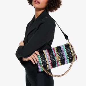 ‼️NEW Kurt Geiger Long Kensington Sequin Multicolor Shoulder Bag